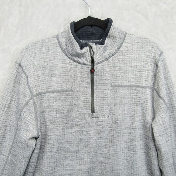 Terramar Sweater Mens Large 3.0 Ecolator Performance 1/4 Zip Shirt Gray - Picture 8 of 15